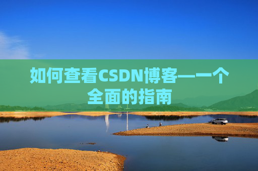 如何查看CSDN博客—一个全面的指南